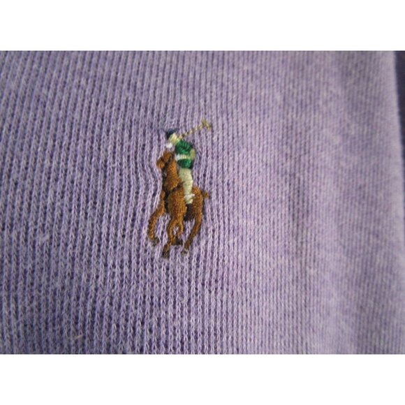 Polo Ralph Lauren Estate Rib Quarter Zip Light Purple Cotton Men's XXL EUC - Picture 3 of 16